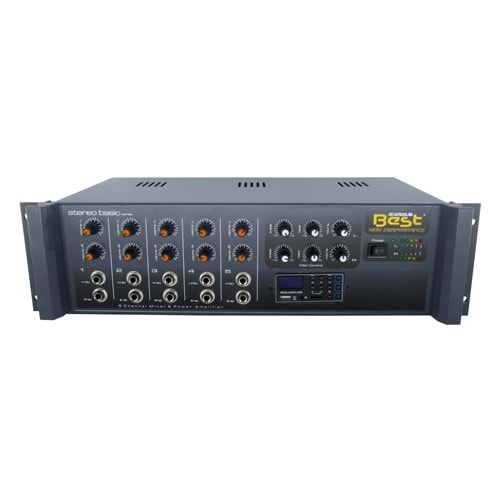 Basic 2x250W Stereo 5 Knl - Echo - USB - 100V Sistem